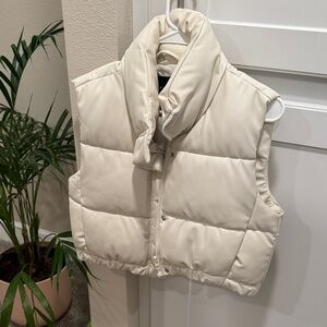 Zara Cream Puffer Vest